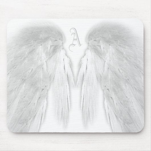 ANGEL WINGS White Monogram Muismat (Voorkant)