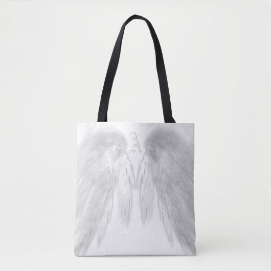 ANGEL WINGS White Monogram Tote Bag (Voorkant)