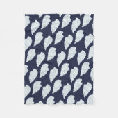  Angel Wings (White & Navy Angel) Fleece Deken (Voorkant)
