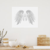 ANGEL WINGS White Poster (Keuken)
