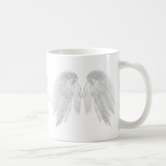 ANGEL WINGS Wit 'Goedemorgen'  tekst Koffiemok (Rechts)