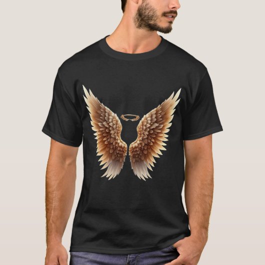Angel Wings with Halo T-shirt (Voorkant)