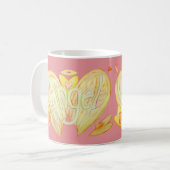 Angel Wings Woord Kunst Aangepaste Koffie Cup Koffiemok (Voorkant links)