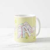 Angel Wings Word Art Custom Coffee Cup Mok (Voorkant rechts)
