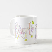 Angel Wings Word Art Custom Koffiemokken Koffiemok (Voorkant links)