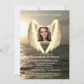 Angel Wings Zee Sunset Fotoviering van het leven Kaart (Voorkant)