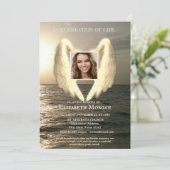 Angel Wings Zee Sunset Fotoviering van het leven Kaart (Staand voorkant)