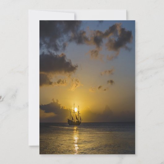 Angel Wings Zeilboot Fotoviering van het Leven Kaart (Achterkant)