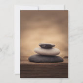 Angel Wings Zen Stones Photo Celebration Of Life Kaart (Achterkant)