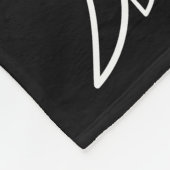 Angel Wings Zwart Aangepaste Foto Memorial Gift Fleece Deken (Hoek)