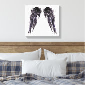 Angel Wings Zwart Digitale Kunst Zwart Wit Canvas (Insitu (Slaapkamer))