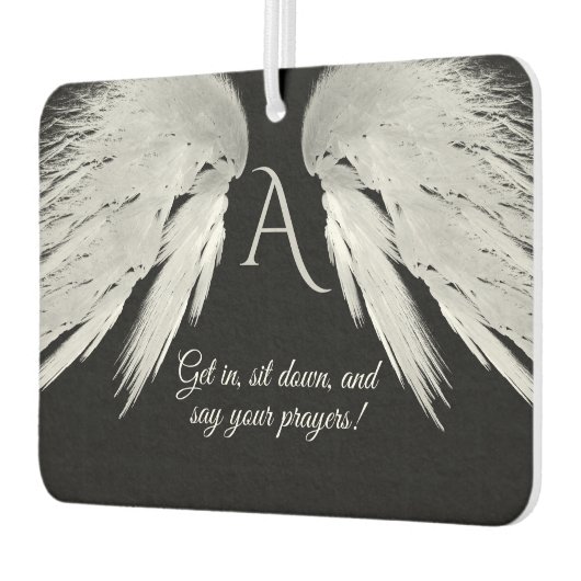 ANGEL WINGS Zwart Monogram Grappig Luchtverfrisser (Links)
