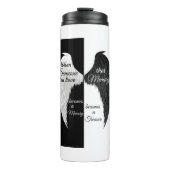 Angel Wings zwart-wit Thermosbeker (Voorkant)