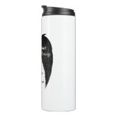 Angel Wings zwart-wit Thermosbeker (Geroteerd rechts)