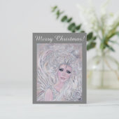 Angel Winter roos door Renee Lavoie Briefkaart (Staand voorkant)
