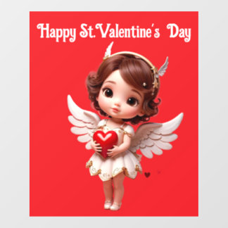  Angel With Heart Window Cling Raamsticker