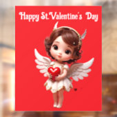 Angel With Heart Window Cling Raamsticker (Vel 2)