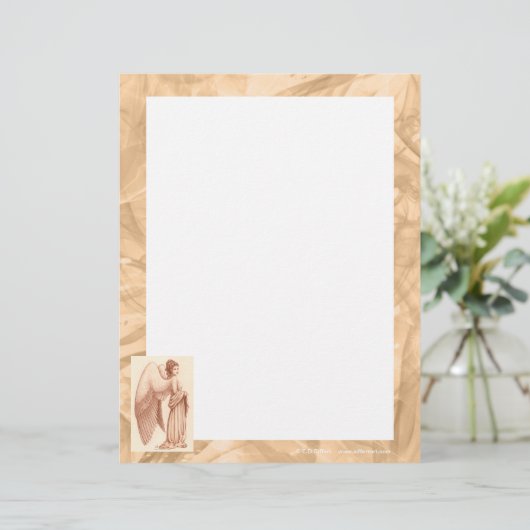 Angel Woman Gepersonaliseerd Briefhoofd (Staand voorkant)