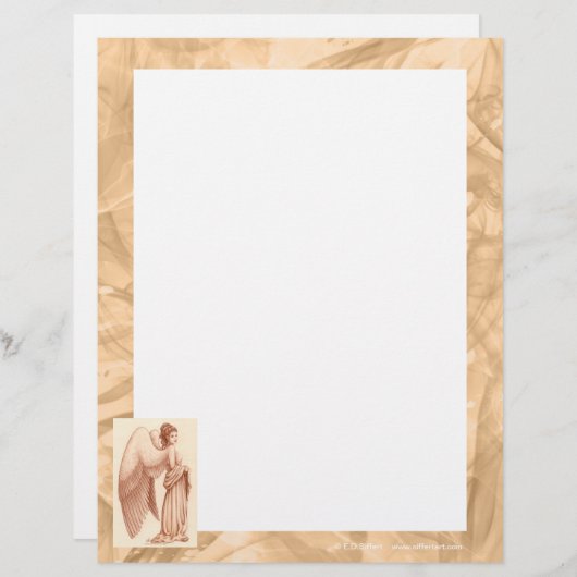 Angel Woman Gepersonaliseerd Briefhoofd (Voorkant / Achterkant)