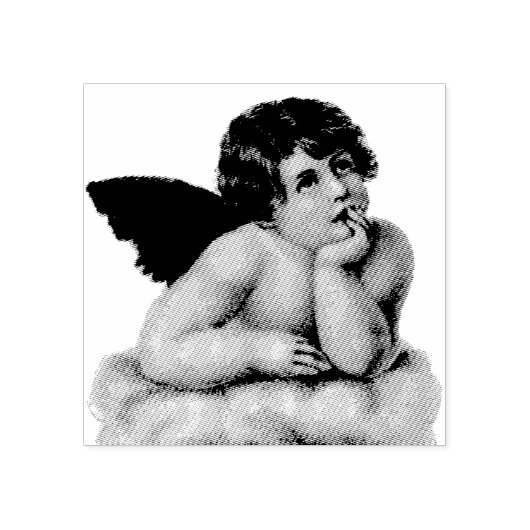 ANGEL Wood Art Stamp Rubberstempel (Afrduk)