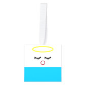 Angel Wooden Cube Christmas Ornament (Voorkant)