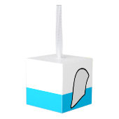 Angel Wooden Cube Christmas Ornament (Achter hoekig)