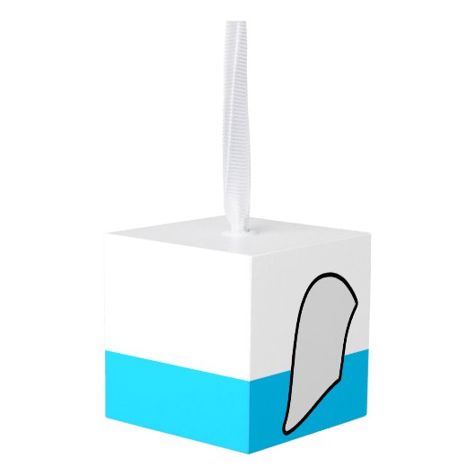 Angel Wooden Cube Christmas Ornament (Achter hoekig)