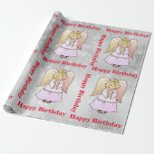 Angel Wrapping Paper Cadeaupapier (Uitgerold)