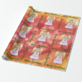 Angel Wrapping Paper Cadeaupapier (Uitgerold)