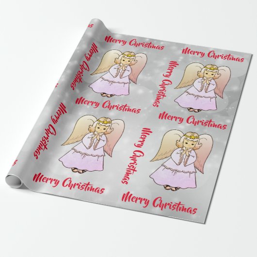 Angel Wrapping Paper Cadeaupapier (Uitgerold)