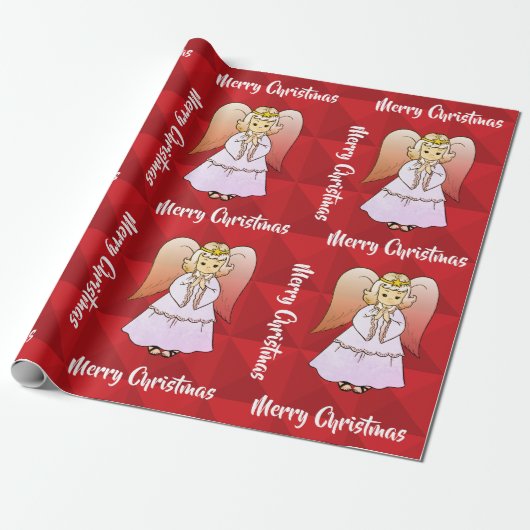 Angel Wrapping Paper Cadeaupapier (Uitgerold)