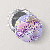 Angel x Demon Luv Pin Ronde Button 5,7 Cm (Voorkant /achterkant)