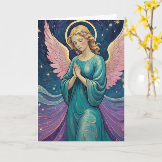  Angel Xmas - Uw bericht toevoegen Kaart (Gele Bloem)