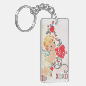 Angel xoxo rood hart sleutelhanger (Voorkant Links)