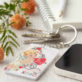 Angel xoxo rood hart sleutelhanger (Voorkant Rechts)