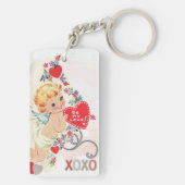 Angel xoxo rood hart sleutelhanger (achterkant)