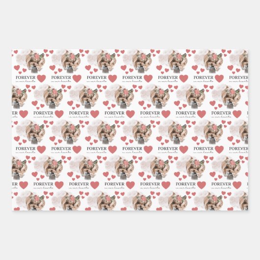 Angel Yorkie Wrapping Paper Flat Sheet Set van 3 (Voorkant 3)
