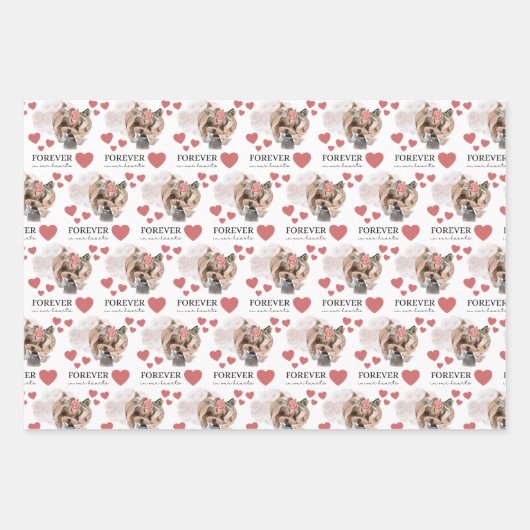 Angel Yorkie Wrapping Paper Flat Sheet Set van 3 (Voorkant)