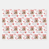 Angel Yorkie Wrapping Paper Flat Sheet Set van 3 (Voorkant 3)