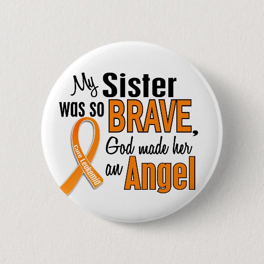 Angel Zister Leukemie Ronde Button 5,7 Cm (Voorkant)