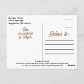 Angel Zonnebloem Stand Tall Quote Custom Name Art Briefkaart (Achterkant)