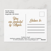 Angel Zonnebloem Vleugels Geel Herfst Mooie Kunst Briefkaart (Achterkant)