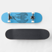 Angel - zwart en blauw design skateboard (Horizontaal)