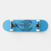 Angel - zwart en blauw design skateboard (Horizontaal)