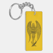 Angel - Zwart en geel design Sleutelhanger (Voorkant Links)