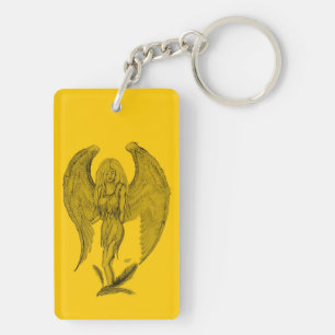 Angel - Zwart en geel design Sleutelhanger