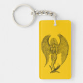 Angel - Zwart en geel design Sleutelhanger (Voorkant)