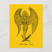 Angel - zwart en geel ontwerp briefkaart (Voorkant)