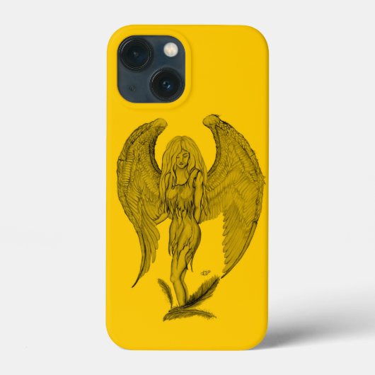 Angel - zwart en geel ontwerp Case-Mate iPhone case (Achterkant)