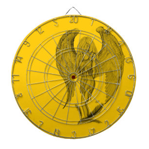 Angel - zwart en geel ontwerp dartbord